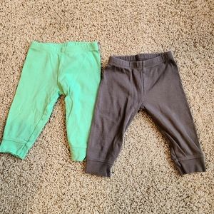 Two Primary.com leggings 6-12mo size